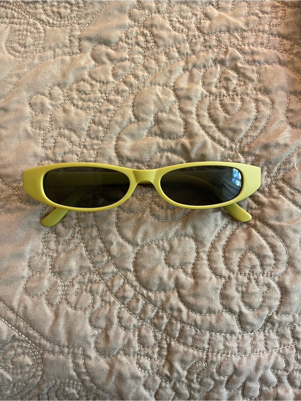 Retro Vintage Lime Green Sunglasses - Unbranded Stylish Shades